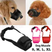Soft Pet Dog Adjustable Stop Bark Bite Mesh Soft Mouth Muzzle Grooming Chewing
