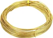 uxcell Half Hard Brass Wire, 1Pcs 16Gauge/1.2mm Diameter 10m/32.8ft Pure Craft Wire for Jewelry Making Beading Garden Plants