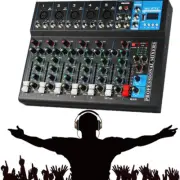 7 Channel Audio Interface USB Audio Mixer Sound Board Mixing Console Bluetooth
