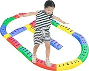 Kids Balance Beam, Sensory Balance Playset for Kids, 20 Pcs Toddler Balance Board with Non-Slip Surface and Bottom, Colorful Stepping Stones Obstacle Course, for 3 Years Old+ Boys Girls