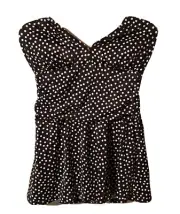 St. Tropez One Piece Black Polka Dot Bathing Suit Size 36 NWT. WB13