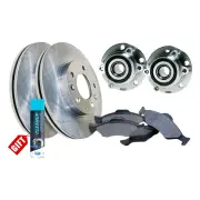 Front Wheel Bearing Hub Ass + Brake Rotor Pad Kit for Volkswagen Jetta 1K 312mm