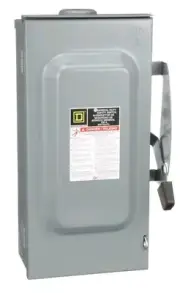 SQUARE D DU323RB 100A NON-FUSED GENERAL DUTY SAFETY SWITCH 3P 240 VAC