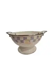 PFALTZGRAFF HOPSCOTCH FRUIT 8 1/2" colander Strainer. Metal Enamel Ware.