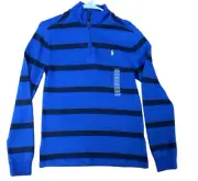 Polo Ralph Lauren Boys Cotton Interlock Quarter-Zip Pullover Large 14/16 Blue