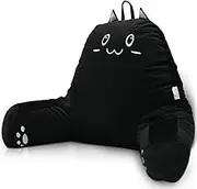 SUNSIDE Kitty Reading Pillow for Sitting in Bed, Cute Back Pillows for Adult and Children, Shredded Memory Foam Pillow with Arms, Cat Design Bed Pillow, Back Support Pillow with Washable Cover