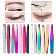 Professional Eyebrow Tweezers Slant Flat Tip Precision Hair Tweezer Men Women