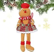 Long Legs Christmas Gingerbread Man, Christmas Gingerbread Man Doll - Cute Christmas Sitting Gingerbread Man Doll - Winter Holiday, Seasonal Decoration, Table Props for Dining Table, Nightti