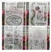 French Patisserie Stencils SET of 4 Large 11.4 by 8.3 inches each 5579