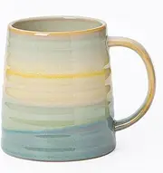 [Mkour] 23oz Extra Large Ceramic Coffee Mugs, Handmade Cup, Big Tea Cups with Large Handle for Office and Home, Microwave and Dishwasher Safe (Grayish Blue)