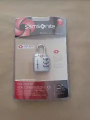 Samsonite Travel Sentry 3 Dial Combination Lock TSA Approved Silver