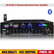 AV-555BT 5-Channel Power Amplifier Bluetooth Hifi Stereo Karaoke Audio Amplifier