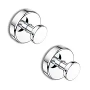 Suction Cup Hooks for Shower, Removable Towel Hooks for Bathroom 2 Pack Chrome