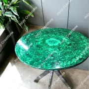 12" Malachite Marble Table Top, Handmade Malachite Table Top, Home Decore .