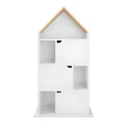 Quinta Bookshelf with Cabinet White & Natural
