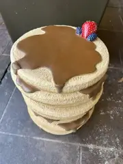 Pancake Stack Fruit RARE Viral Food Stool Decor Side Table TikTok