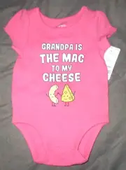 Carter's Girls 3 M Snap Bottom (Grandpa Is The Mac To My Cheese)
