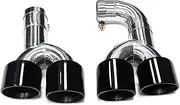 Compatible For BMW X3 G01 X4 G02 2022+ Quad Car Exhaust Tip Changed X3M X4M Bumper Exhaust System Nozzle Muffler Tailtip(Black B)