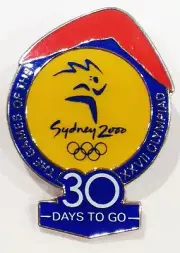 30 DAYS TO GO SYDNEY OLYMPIC GAMES 2000 PIN COLLECT #874