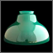 ALADDIN LAMP SHADE N210G GREEN CASED GLASS SHADE for HANGING LAMPS 5, 6, & BH210