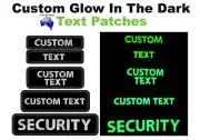 Glow in the Dark Custom Name Embroidery Patch Stripes Badge Iron On Or Hook Loop