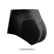 Women Padded Push Up Panties Butt Lifter Shaper Fake Ass Mid waist 123black M