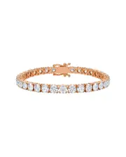 Forever Creations 14K Rose Gold 12.00 ct. tw. Lab Grown Diamond Tennis Bracelet
