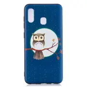 2 Pcs Embossment Patterned TPU Soft Cover Case for Galaxy A20 / A30