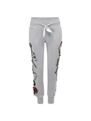 Grey Patched Logo Joggers