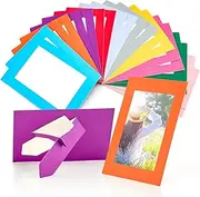 50 Packs Paper Picture Frames 4x6in,Multicolor Standing Cardboard Photo Frame for Back to School Decoration,DIY Paper Cardboard Photo ,Showing Family Photos,Frames with for Home,Classroom Crafts