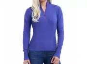 Eddie Bauer Ladies' Half 1/2 Zip Pullover Size XS Grape Juice Purple