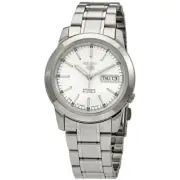 New Seiko 5 Automatic 21 Jewels SNKE49J1 White Dial Men's Watch .
