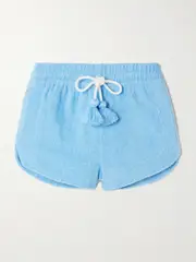 [Cap d’Antibes] Cap d'Antibes - Tasseled Cotton-terry Shorts - Blue - medium medium Blue