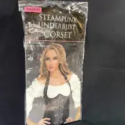 Steampunk Underbust Corset Adult Size M Halloween Costume NIP