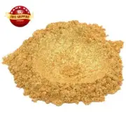 24 KARAT GOLD / YELLOW LUXURY MICA COLORANT PIGMENT POWDER COSMETIC GRADE 1 OZ