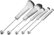 BELLIFFY Complete Makeup Brush Set for Women 5 Piece Set Includes Eye Shadow Blush Foundation Metal Handles for Home or Salon