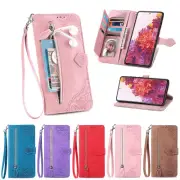 Flower Zipper Wallet Phone Case For Oneplus 9 9RT 10 N100 CE Nord 2 N200 N20 CE2