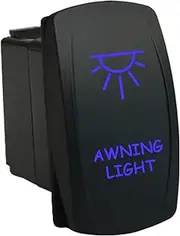 12V 20A / 24V 10A ON-Off Rocker Switch Awning Light 6B42B Universal fits Toyota Nissan Holden Mitsubishi Ford Amarok etc. Dual LED in Blue