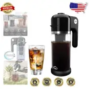 Compact Express Cold Brew Coffee Maker: 5 Min Brew & Hygienic Self-Clean Setting