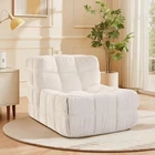 Bean Bag Chair, Soft Chenille Pre-Filled Lazy Chair Floor Sofa Bean Bag Ivory