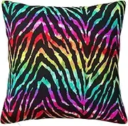 ALLiYa Colorful Rainbow Zebra Double Sided Plush Pillowcase (Multiple Sizes) Pillow Sofa Bed Pillow Interior Decoration Pillow