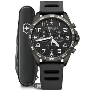 Victorinox SWISS ARMY瑞士維氏Fieldforce 競速計時腕錶(VISA-241926.1)套組