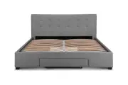 NNEKGE Bed Frame Manarola 3 Drawer Collection (Grey Double)