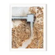 Platform Framed Printed Wall Art - White