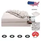 Elegant 2-Pack Twin XL Fitted Sheets in Light Beige - Egyptian Cotton Luxury