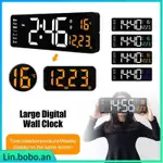 LARGE ELECTRONIC WALL CLOCK REMOTE CONTROL TEMPERATURE DATE