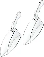 MOLUCKFU 2Pcs Transparent Ice Scoops Food Scoops for Ice Flour Grains Multi Purpose Kitchen Shovels for Easy Serving and Measurement