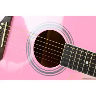 【嘟嘟牛奶糖】台灣現貨 40吋粉紅色木吉他