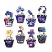 Pack of 12 Game On Video Game Cupcake Toppers and Wrappers Kids Birthday Cake Decorations
