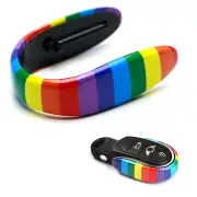 Slim U-Shape Color Ray Pattern Key Fob Shell For MINI Cooper F55 F56 F57 F54 F60 (for: Mini)